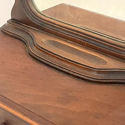 Vtg. Mahogany Vanity Mirror