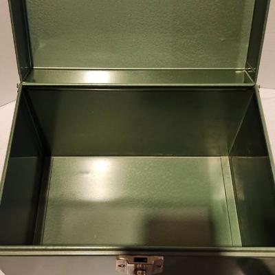 Vintage File Metal File Storage Box 1950’s and cash box