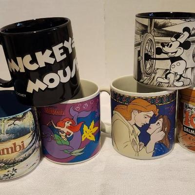 Vintage coffee mug including Disney's Morton Salt, Coco cola