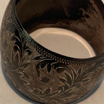 PAIR Vintage Sterling Engraved Bangle Bracelets