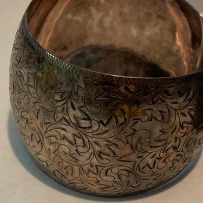 PAIR Vintage Sterling Engraved Bangle Bracelets