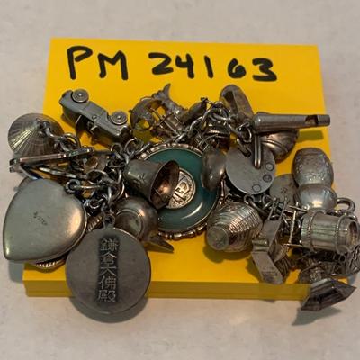 Vintage Sterling Charm Bracelet Packed w/ Unique Charms