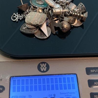 Vintage Sterling Charm Bracelet Packed w/ Unique Charms