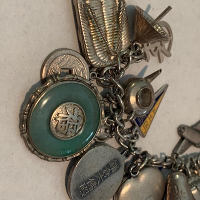 Vintage Sterling Charm Bracelet Packed w/ Unique Charms