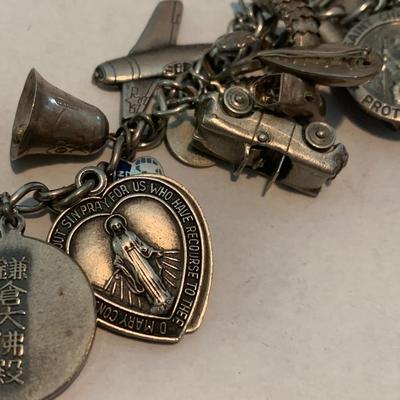 Vintage Sterling Charm Bracelet Packed w/ Unique Charms
