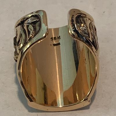 Heavy 18k Monogrammed Estate Ring 32 grams