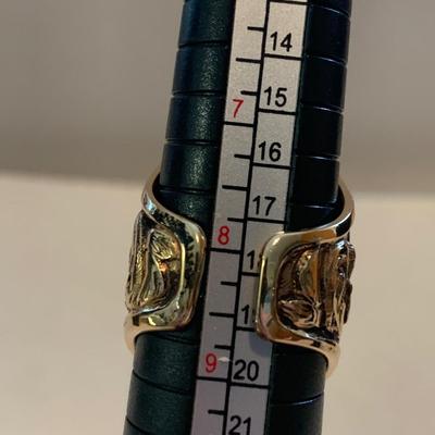 Heavy 18k Monogrammed Estate Ring 32 grams