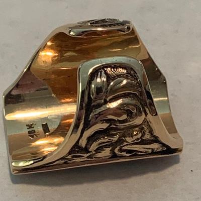 Heavy 18k Monogrammed Estate Ring 32 grams