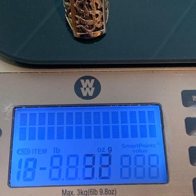 Heavy 18k Monogrammed Estate Ring 32 grams