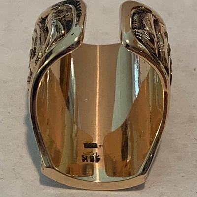 Heavy 18k Monogrammed Estate Ring 32 grams