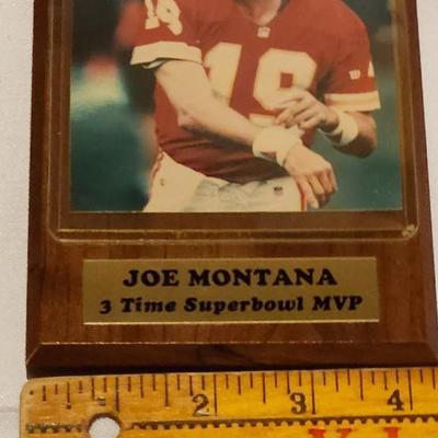 Kansas City Chiefs memorabilia including Joe Montana plaque