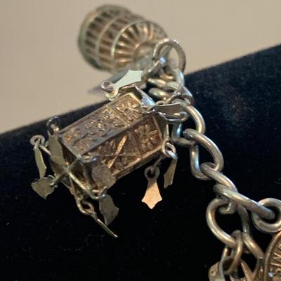 Vintage Sterling Silver Charm Bracelet Packed w/ early charms