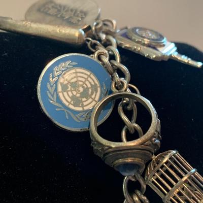 Vintage Sterling Silver Charm Bracelet Packed w/ early charms