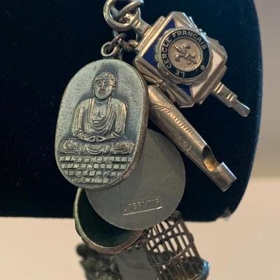 Vintage Sterling Silver Charm Bracelet Packed w/ early charms