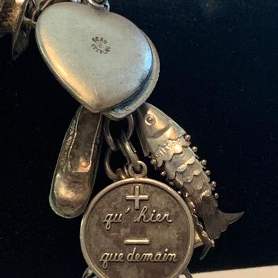 Vintage Sterling Silver Charm Bracelet Packed w/ early charms