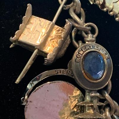 Vintage Sterling Silver Charm Bracelet Packed w/ early charms