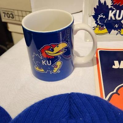 University of Kansas memorabilia lot including 2008 champion hats