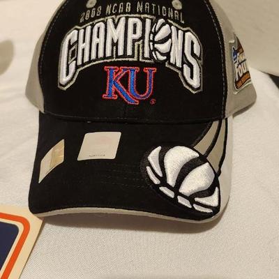 University of Kansas memorabilia lot including 2008 champion hats