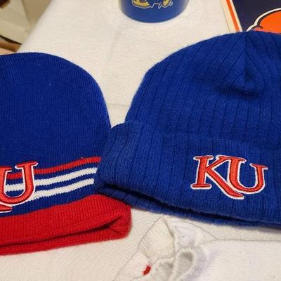 University of Kansas memorabilia lot including 2008 champion hats