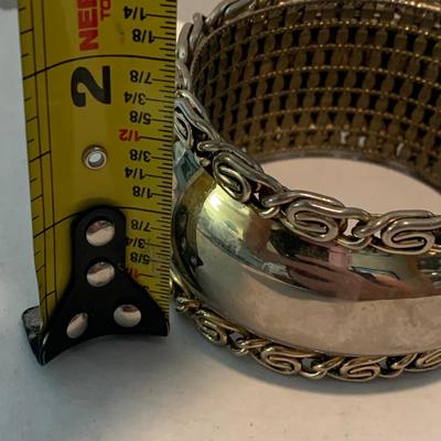 Thick Sterling Bangle Bracelet