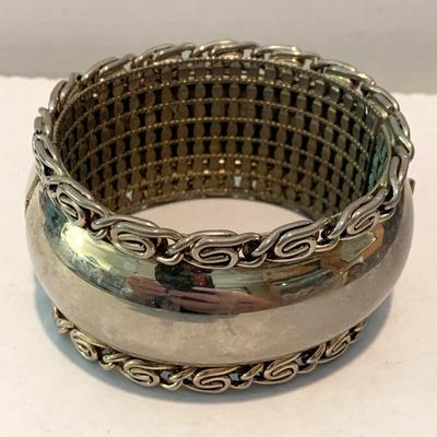 Thick Sterling Bangle Bracelet