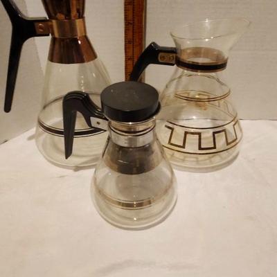 Mid Century Atomic Glass Coffee Pot Carafe and Refrigerator replacement lids