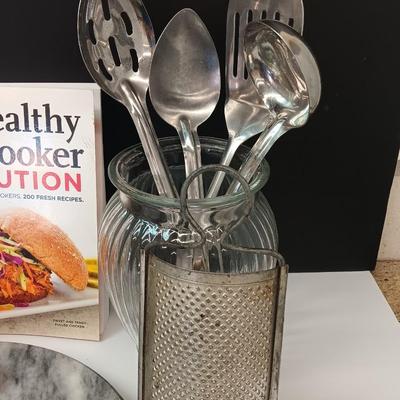 Electric Crock-pot - Marble lazy Susan - stainless steel utensils and more