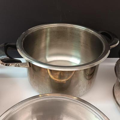 Four-piece 18-10 CR/NI Professional pot set with one lid