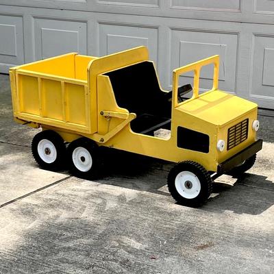 Solid Wood Dump Truck Pedal Car - Custom Built for Toddler