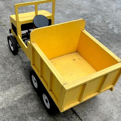 Solid Wood Dump Truck Pedal Car - Custom Built for Toddler
