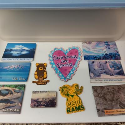 Plastic food storage containers with refrigerator magnets - bread keeper - pitcher and more