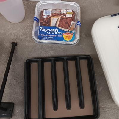Plastic food storage with drawer rods for kitchen towels -pitchers - organizers and more