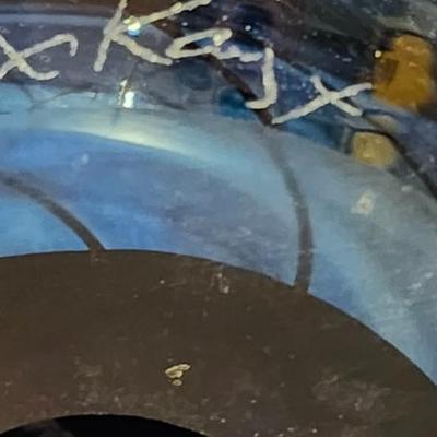 Dichroic Fused Glass Signed Paperwieght