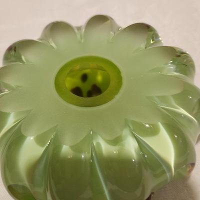 Signed Rollin Karg Glass Sculpture paperweight