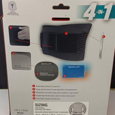 Safety First Ultrasonic humidifier with Muller hot/cold Lumbar back brace