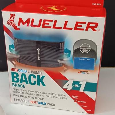 Safety First Ultrasonic humidifier with Muller hot/cold Lumbar back brace