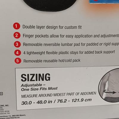 Safety First Ultrasonic humidifier with Muller hot/cold Lumbar back brace