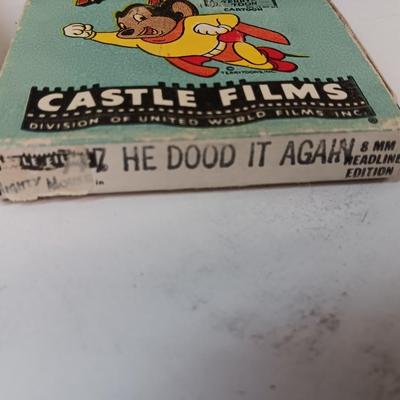 Two vintage reel camera films - Woody Woodpecker and Mighty Mouse
