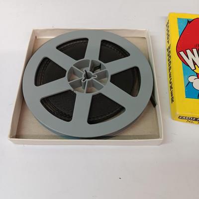 Two vintage reel camera films - Woody Woodpecker and Mighty Mouse