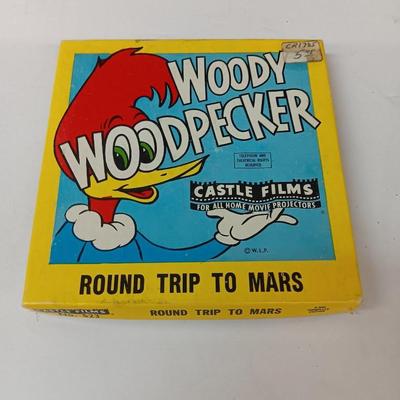 Two vintage reel camera films - Woody Woodpecker and Mighty Mouse