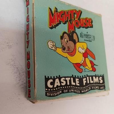 Two vintage reel camera films - Woody Woodpecker and Mighty Mouse