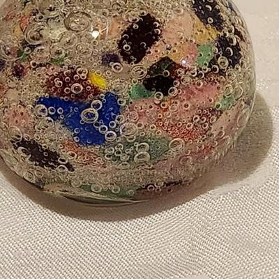 Signed Glass Sculpture paper weight