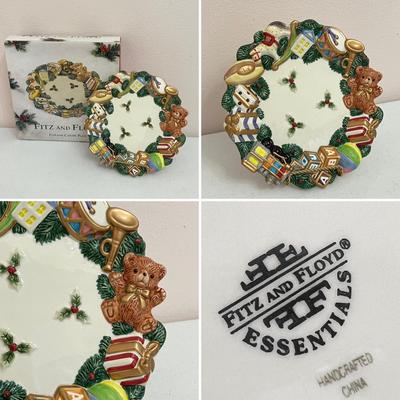 FITZ & FLOYD ~ Pair (2) Ceramic Holiday Plates