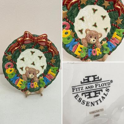 FITZ & FLOYD ~ Pair (2) Ceramic Holiday Plates
