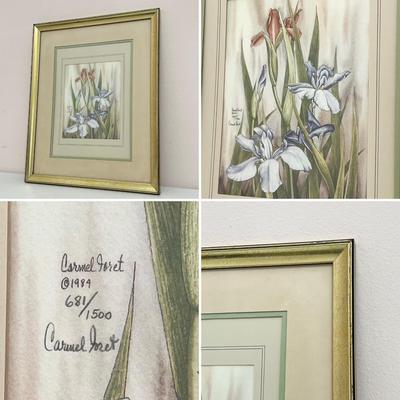 CARMEL FORET ~ Pair (2) Floral S/N Prints