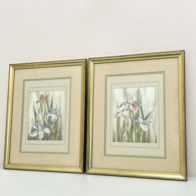 CARMEL FORET ~ Pair (2) Floral S/N Prints