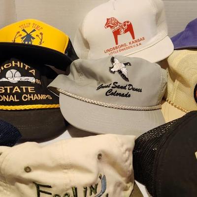 Baseball Cap Lot including vintage Disney and Coca Cola and Wichta Riverfest