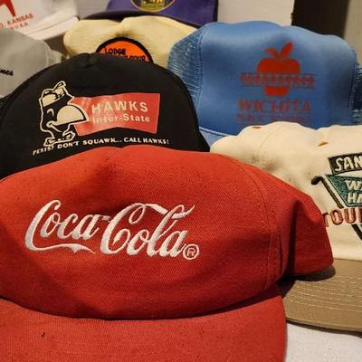 Baseball Cap Lot including vintage Disney and Coca Cola and Wichta Riverfest