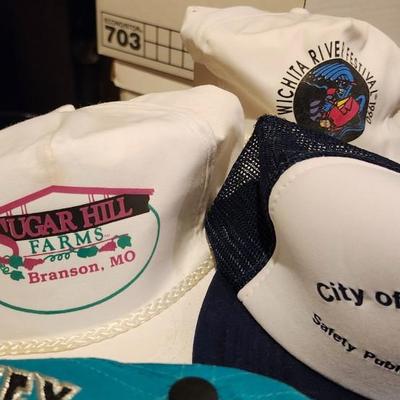 Baseball Cap Lot including vintage Disney and Coca Cola and Wichta Riverfest