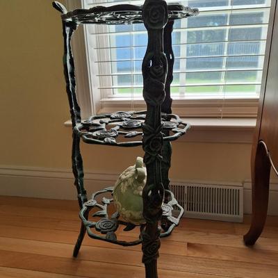 wrought iron 3 tiered stand